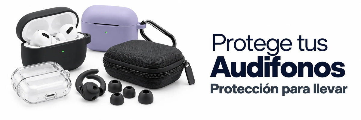 Fundas y estuches protectores para audífonos inalámbricos, con accesorios de transporte y protección