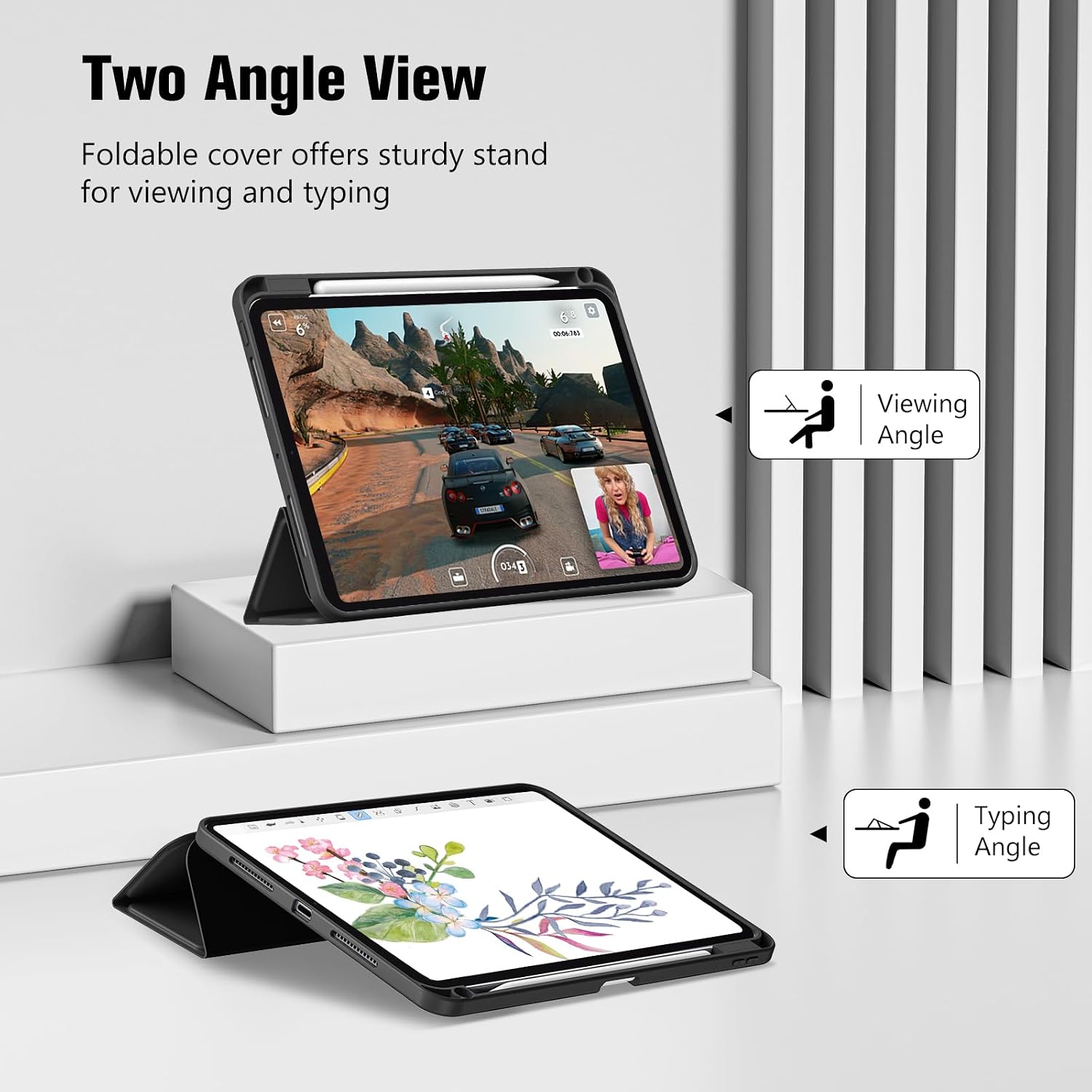 Funda Folio para iPad Pro 11" M5 (2025) / M4 (2024) con Soporte para Lápiz