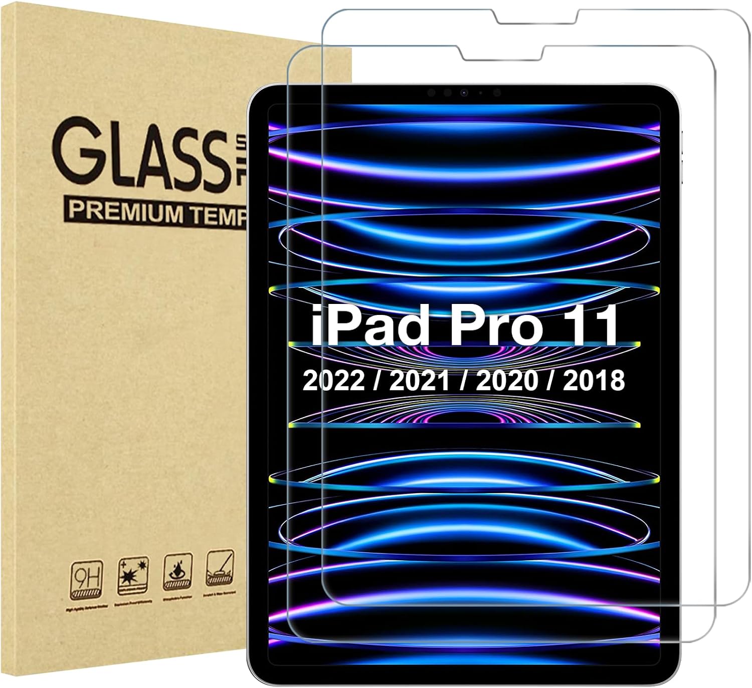Lámina de Vidrio Templado para iPad Pro 13" M4 (2024) / iPad Air 13" M3/M2 (2025/2024)
