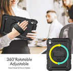 Funda Antigolpes para iPad 11" (A16) 2025 / iPad 10.9" 10ª Gen (2022) con Correa y Soporte Giratorio