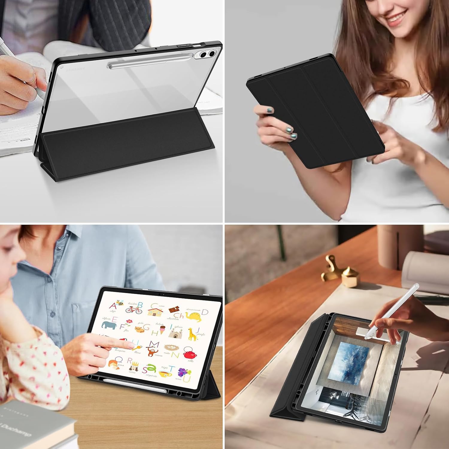 Funda Híbrida para Galaxy Tab S10 Plus (2024) / S9 FE Plus 5G 12.4" con Soporte S Pen