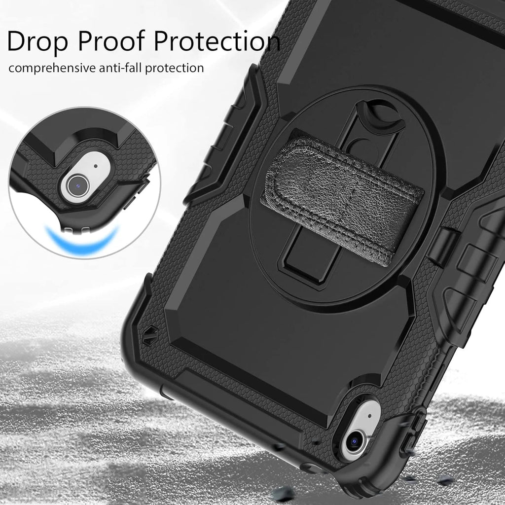 Funda Antigolpes RAIXOR para iPad 11" (A16) 2025 y iPad 10.9" 10ª Generación 2022 con Correa de Mano y Soporte Giratorio