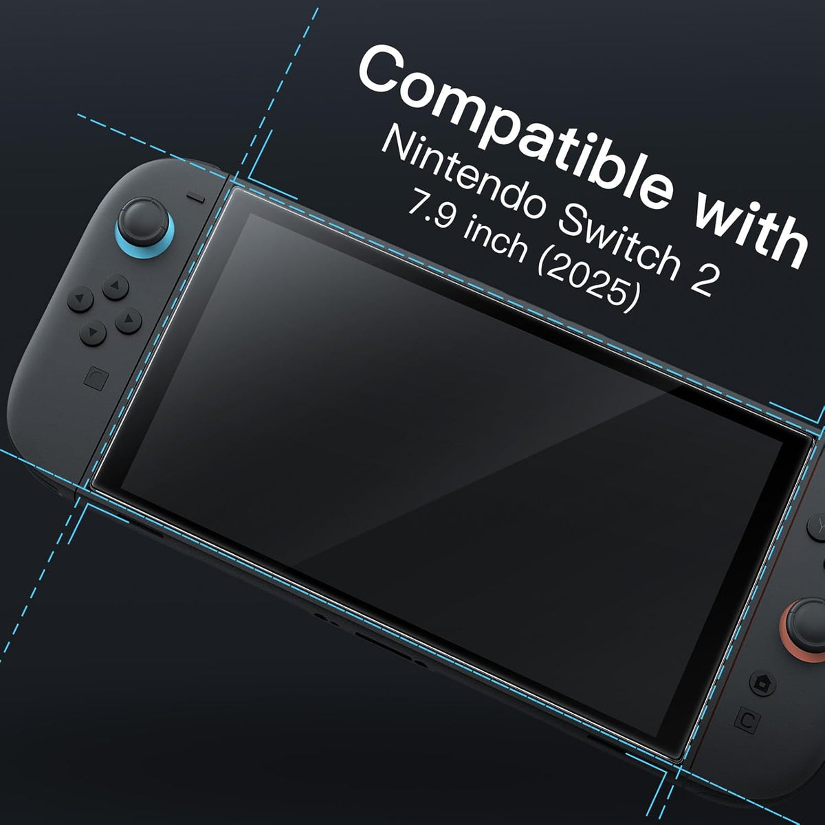Protector de pantalla compatible con Nintendo Switch 2 modelo 2025-b