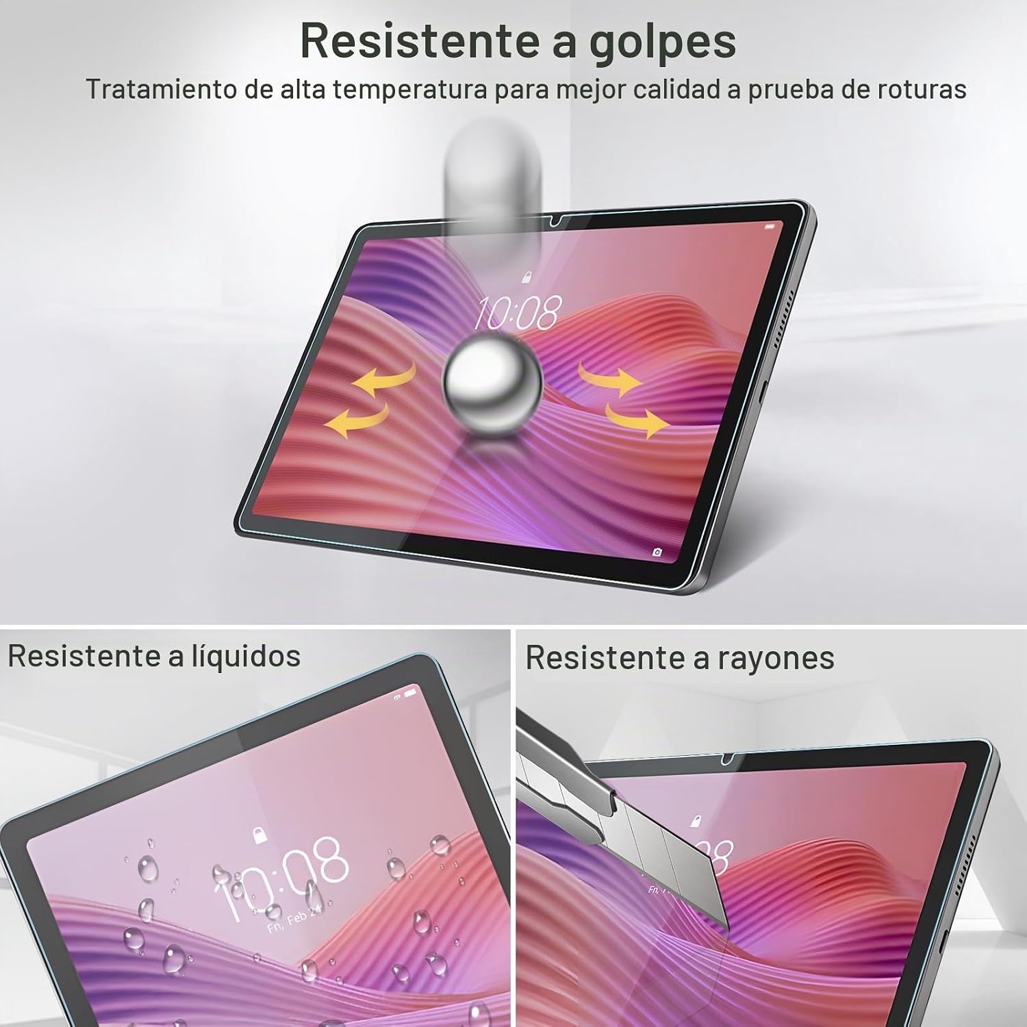 Instalación de lámina de vidrio para Lenovo Tab sin burbujas