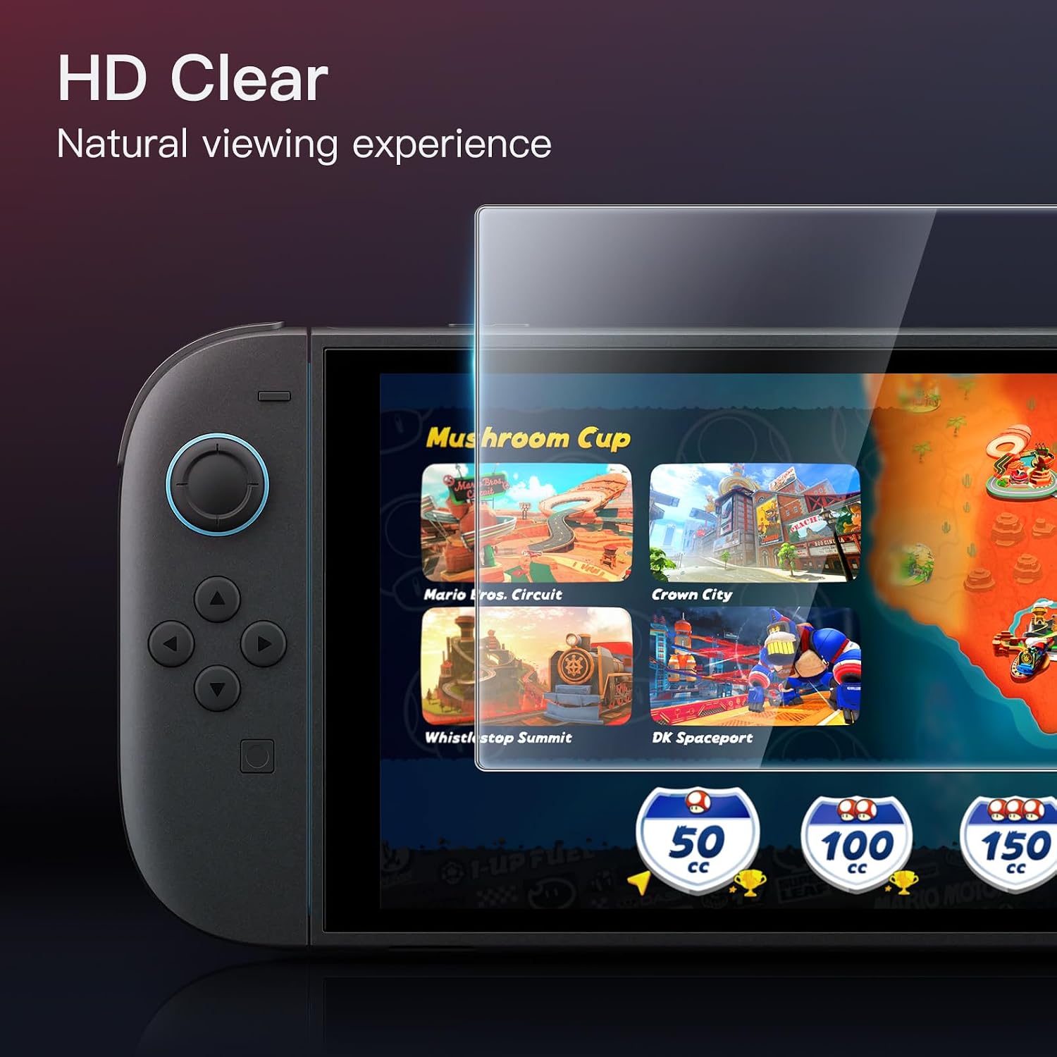 Protector de pantalla transparente HD para Nintendo Switch 2