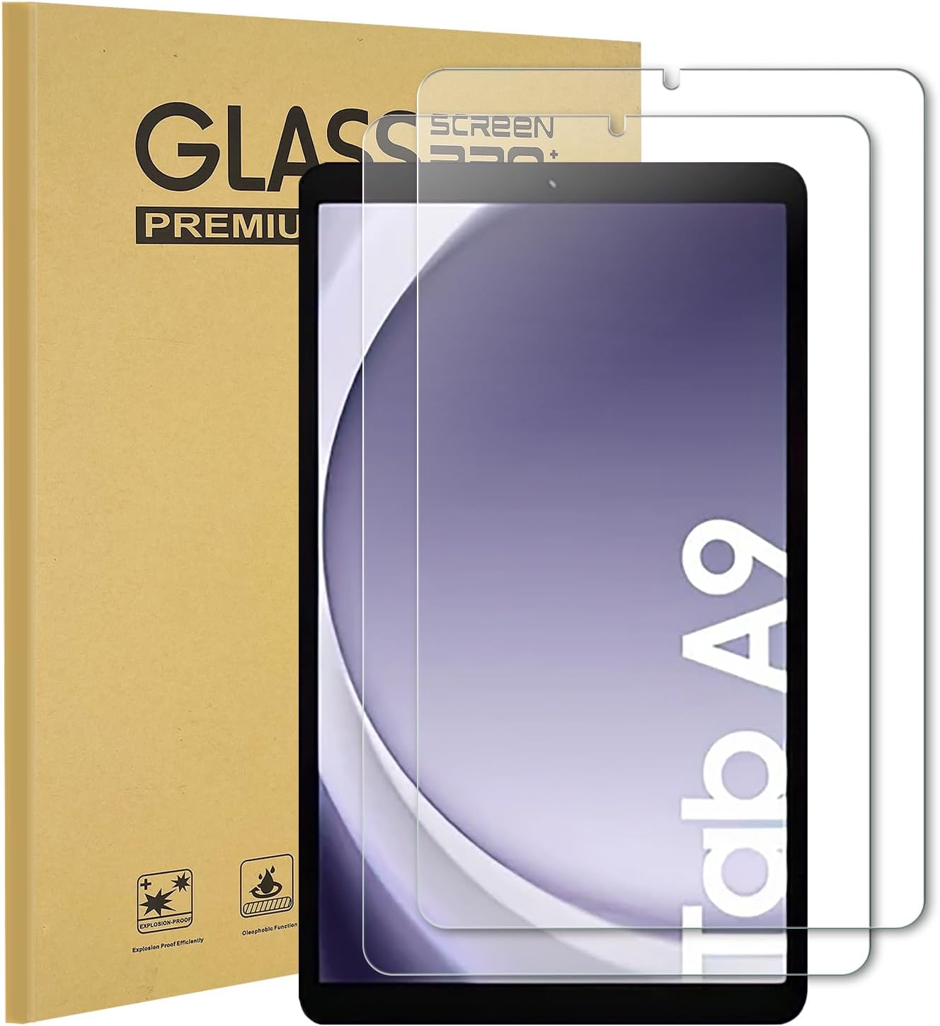 Pack de 2 protectores de pantalla para Samsung Galaxy Tab A9 y A11