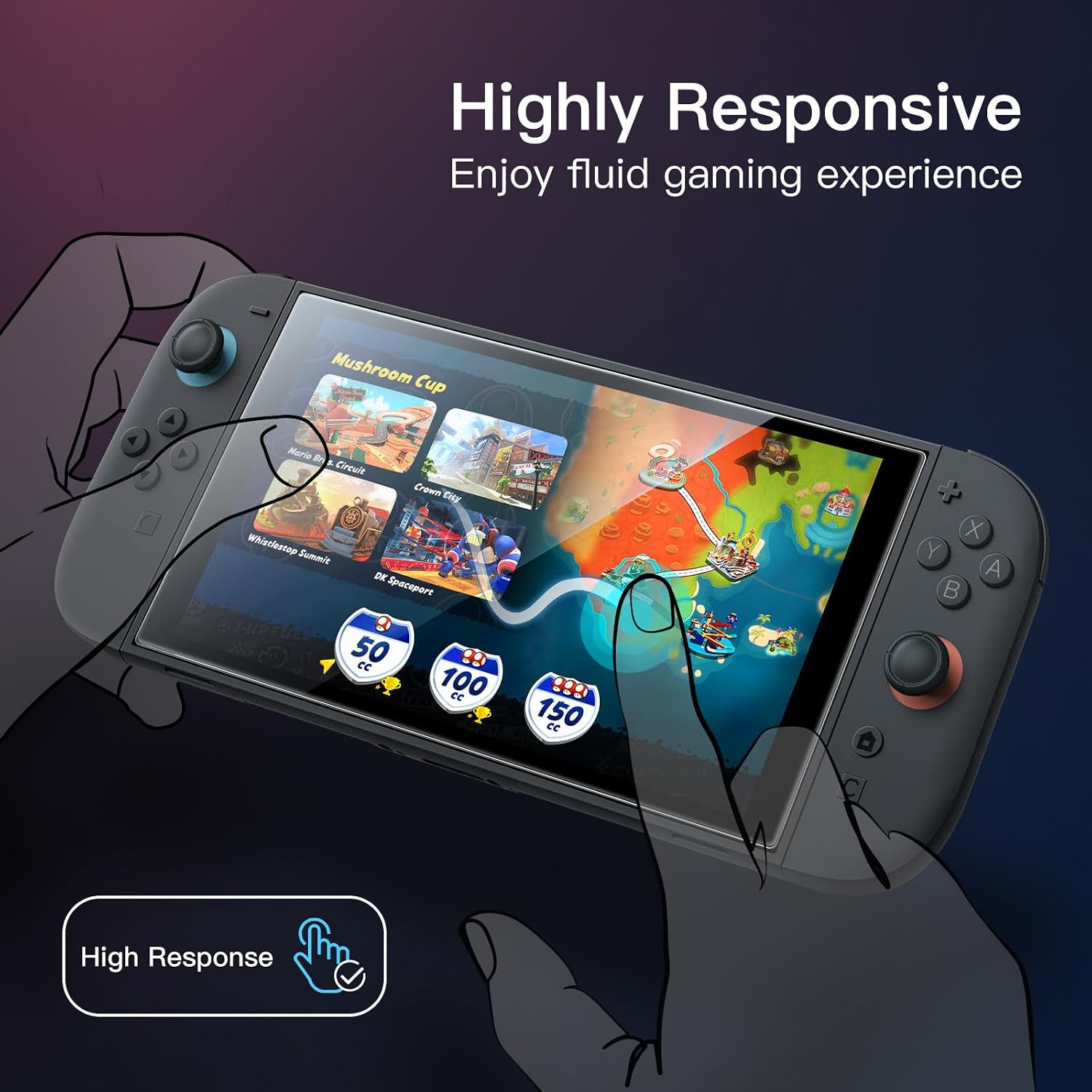 Lámina ultrafina para Nintendo Switch 2 con alta sensibilidad táctil